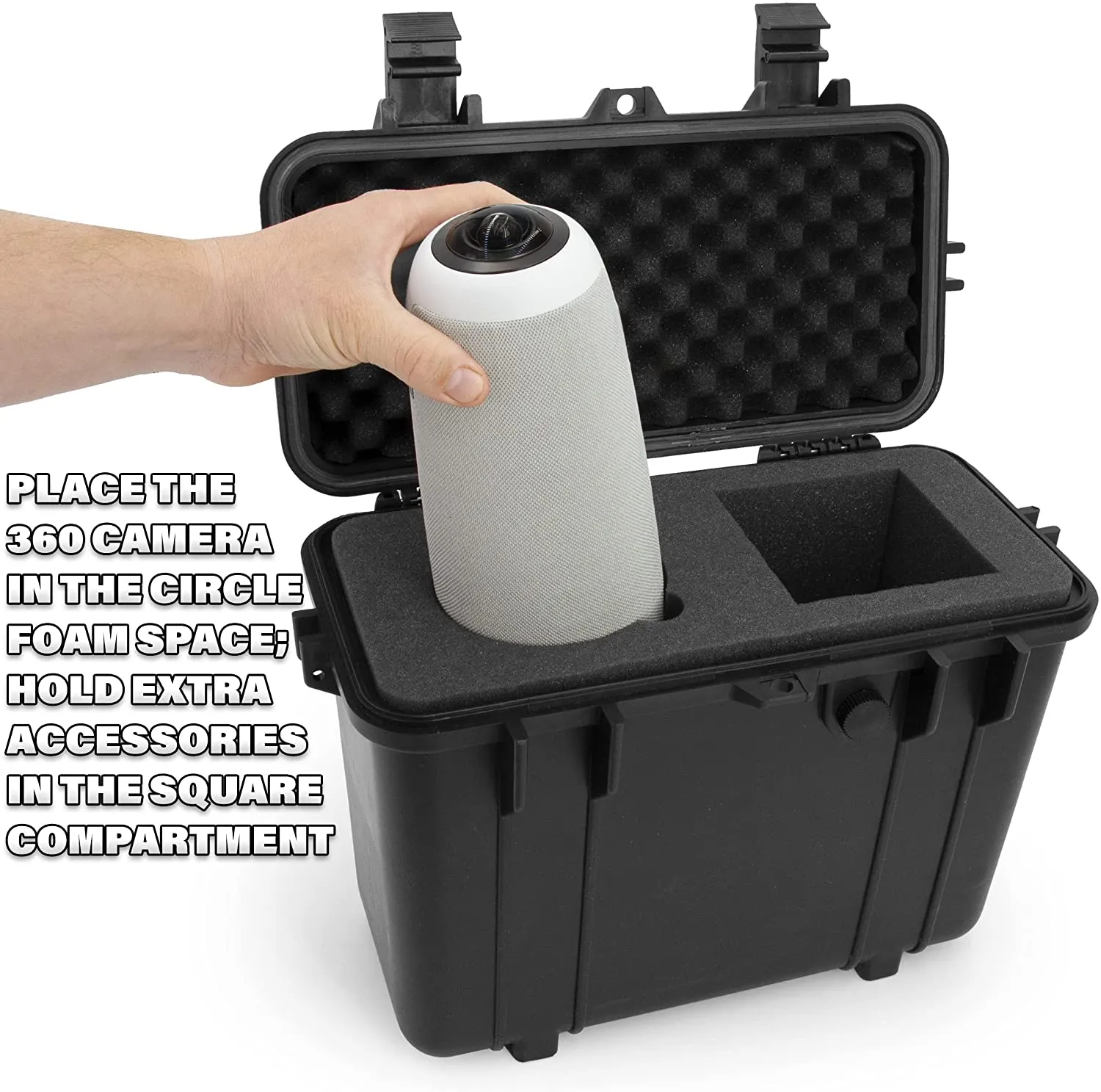 CASEMATIX Waterproof Case Compatible With Meeting Owl Pro 360 Video Conference Camera and Owl Camera Accessories