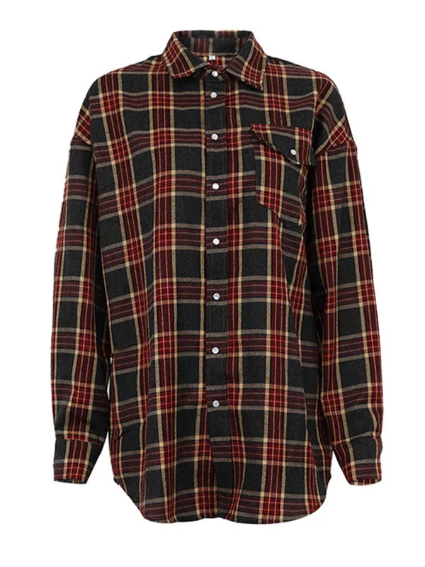 Check Printed Long Sleeve Shirt