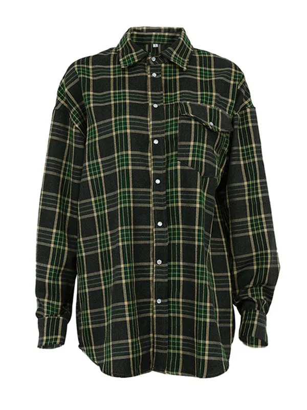 Check Printed Long Sleeve Shirt