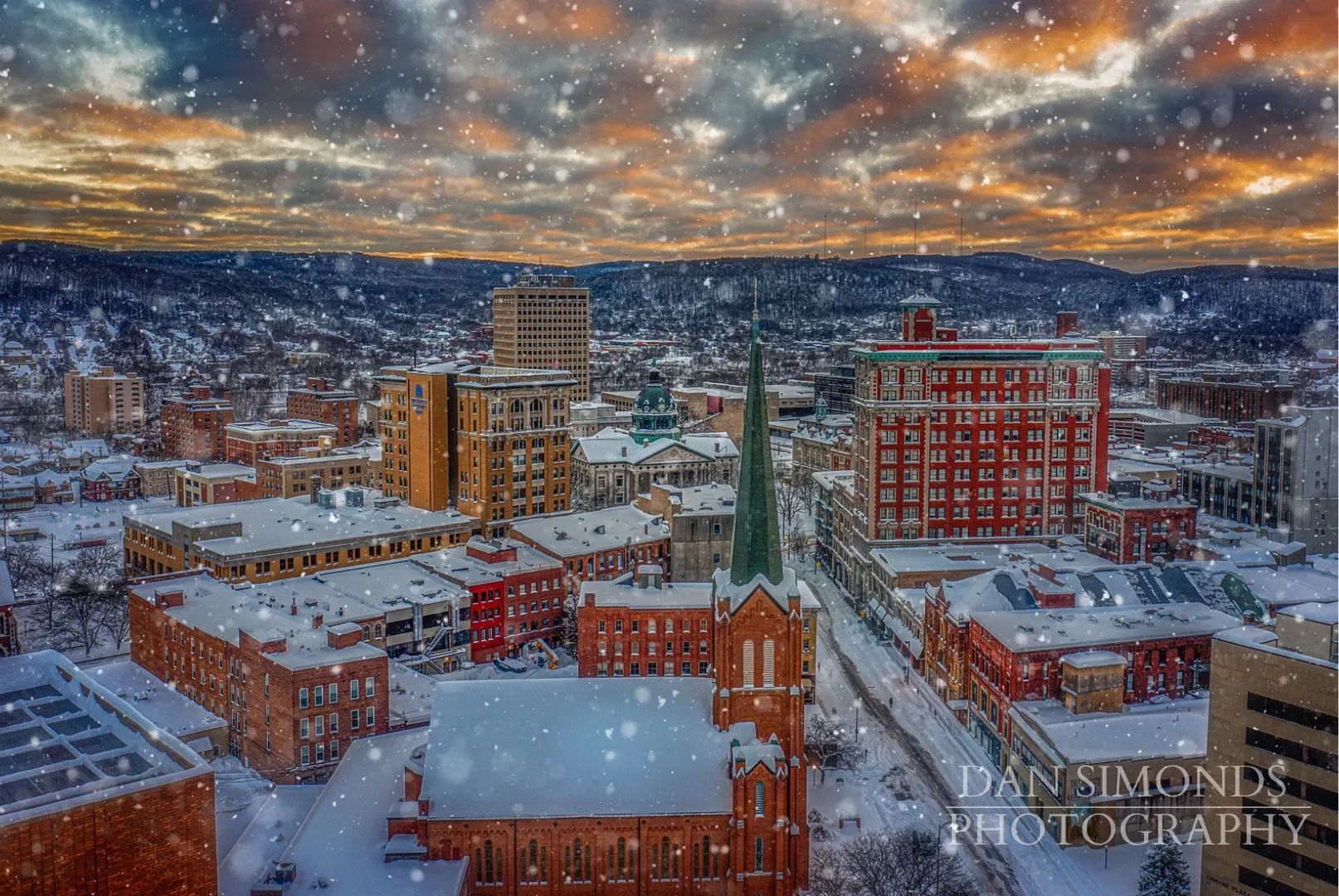 Chenango Street Snow Storm by Dan Simonds Photo Print