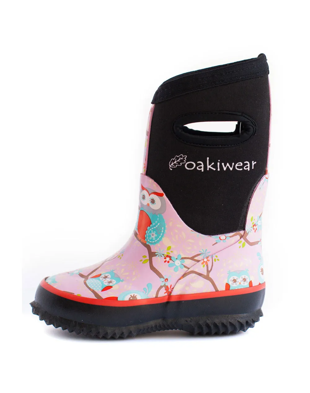 CHILDREN’S NEOPRENE RAINSNOW BOOTS, PERCHED OWLS