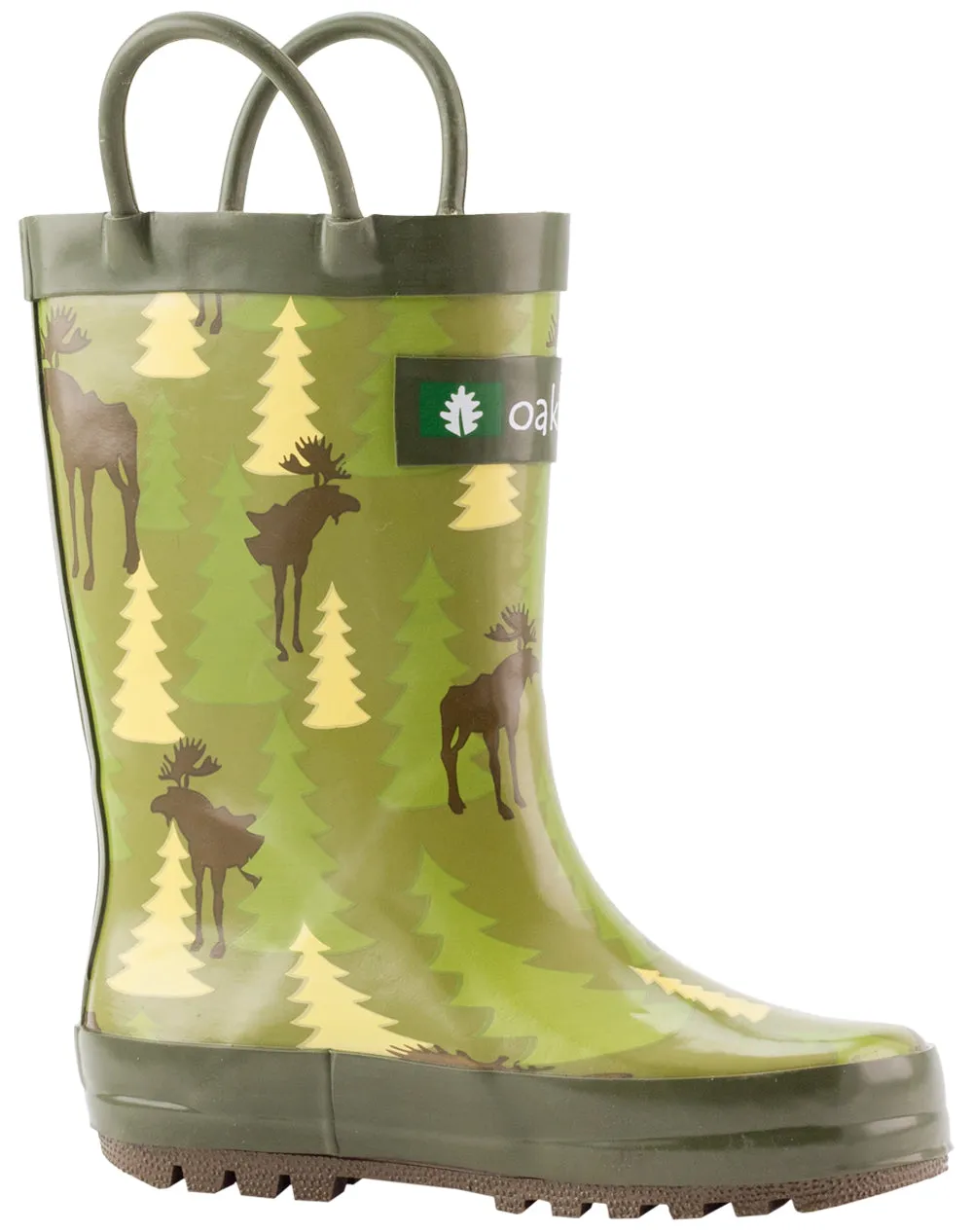 CHILDREN’S RUBBER RAIN BOOTS MOOSE IN TREES