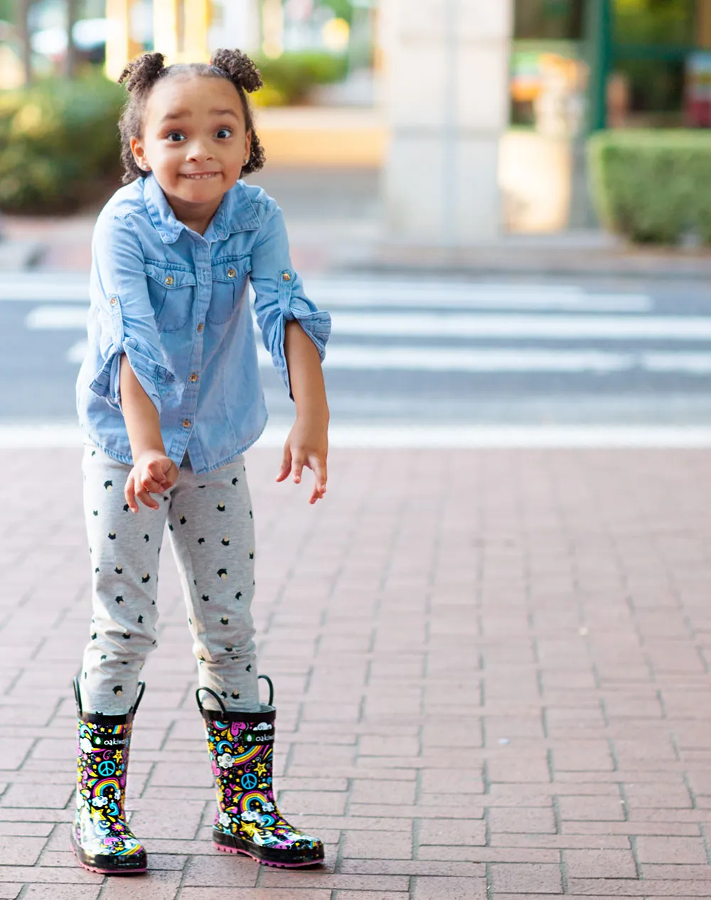 CHILDREN’S RUBBER RAIN BOOTS PEACE LOVE & RAINBOWS