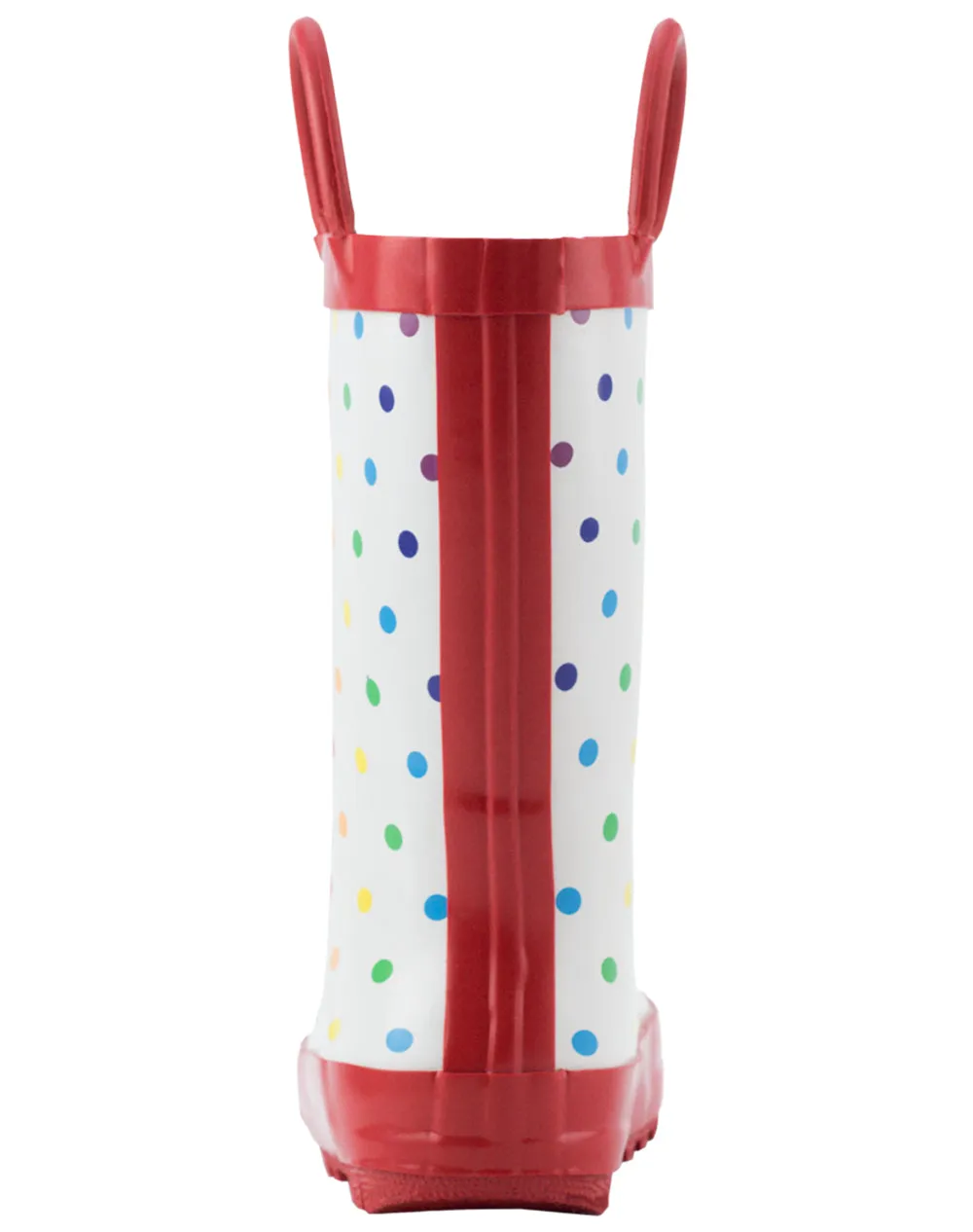 CHILDREN’S RUBBER RAIN BOOTS RAINBOW POLKA DOT