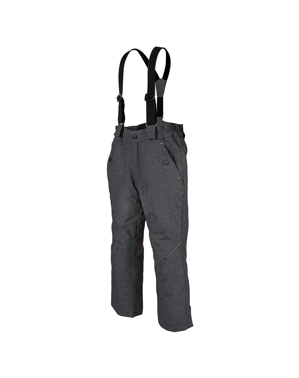 CHILDREN’S SNOW PANTS/BIBS, DARK GRAY/GREEN