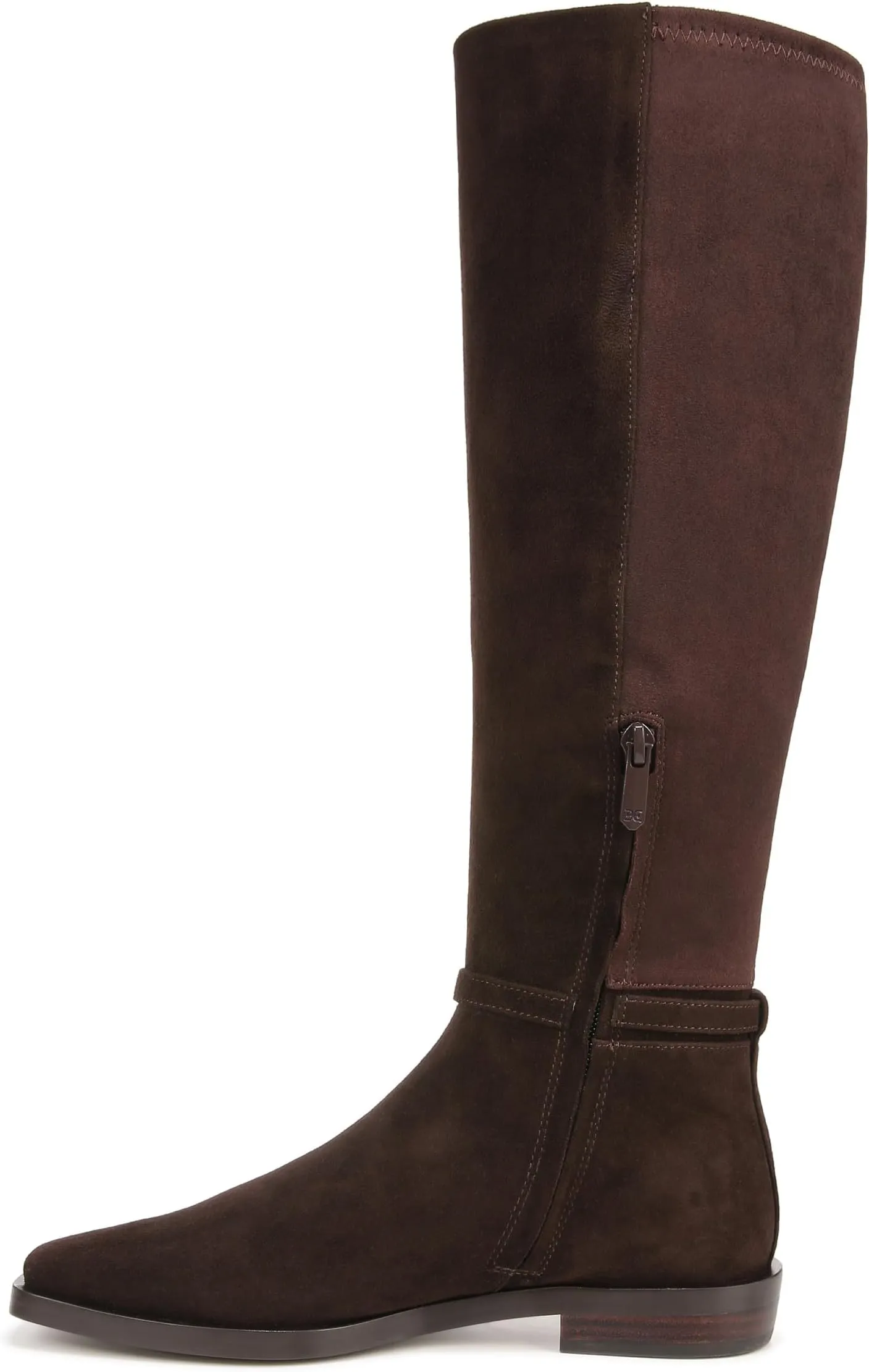 Clive Wide Calf Sam Edelman Boots, Chocolate Brown Suede