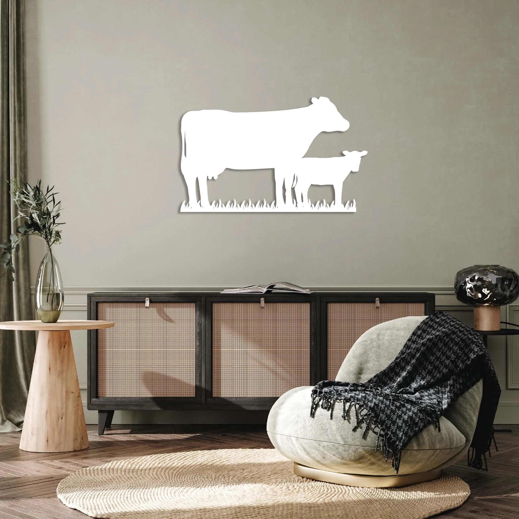 Cow Family - Metal Wall Art