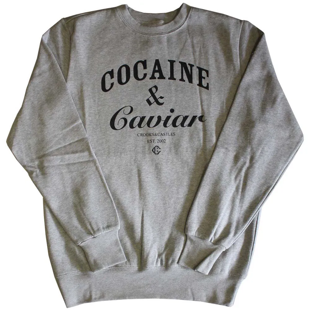 Crooks & Castles Cocaine & Caviar Sweatshirt Heather Grey