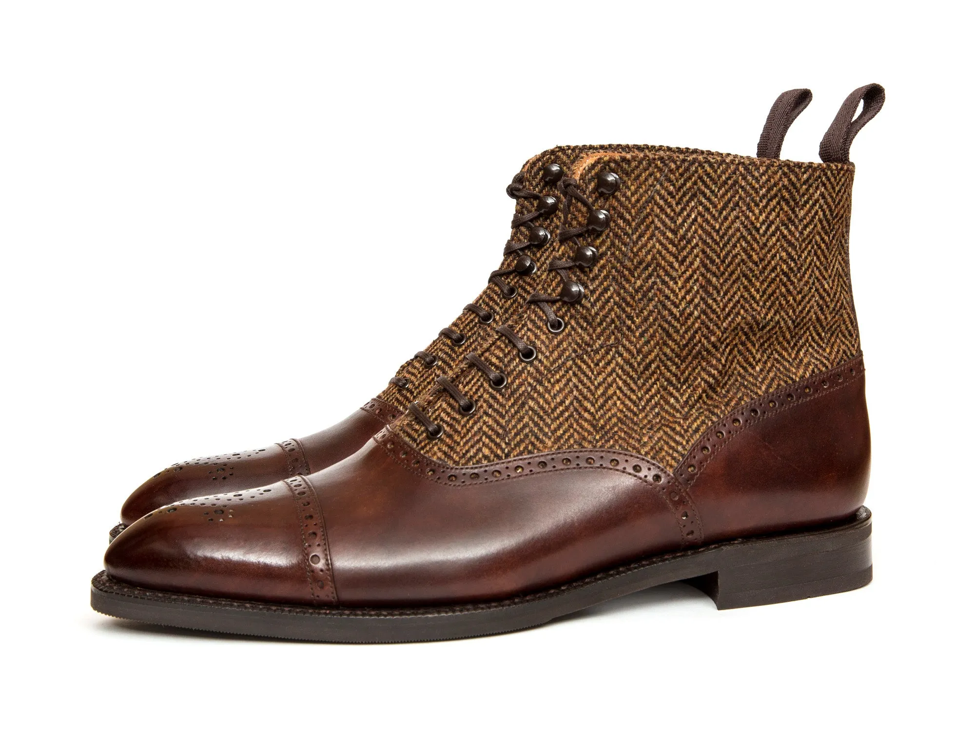 David - MTO - Walnut Museum Calf / Gold Tweed - SEA Last - Double City Rubber Sole