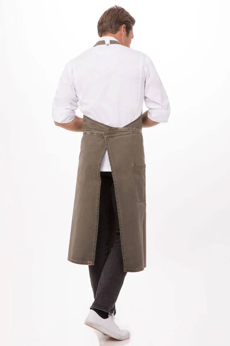 Dorset Earth Brown Chefs Bib Apron