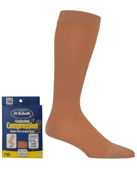 Dr. Scholl's Unisex Surgical Weight Microfiber 20-30 mmHg Closed Toe Knee Highs, Clearance