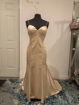 Dress 4822: Gold Champagne Slip Dress *Very short* waist 31