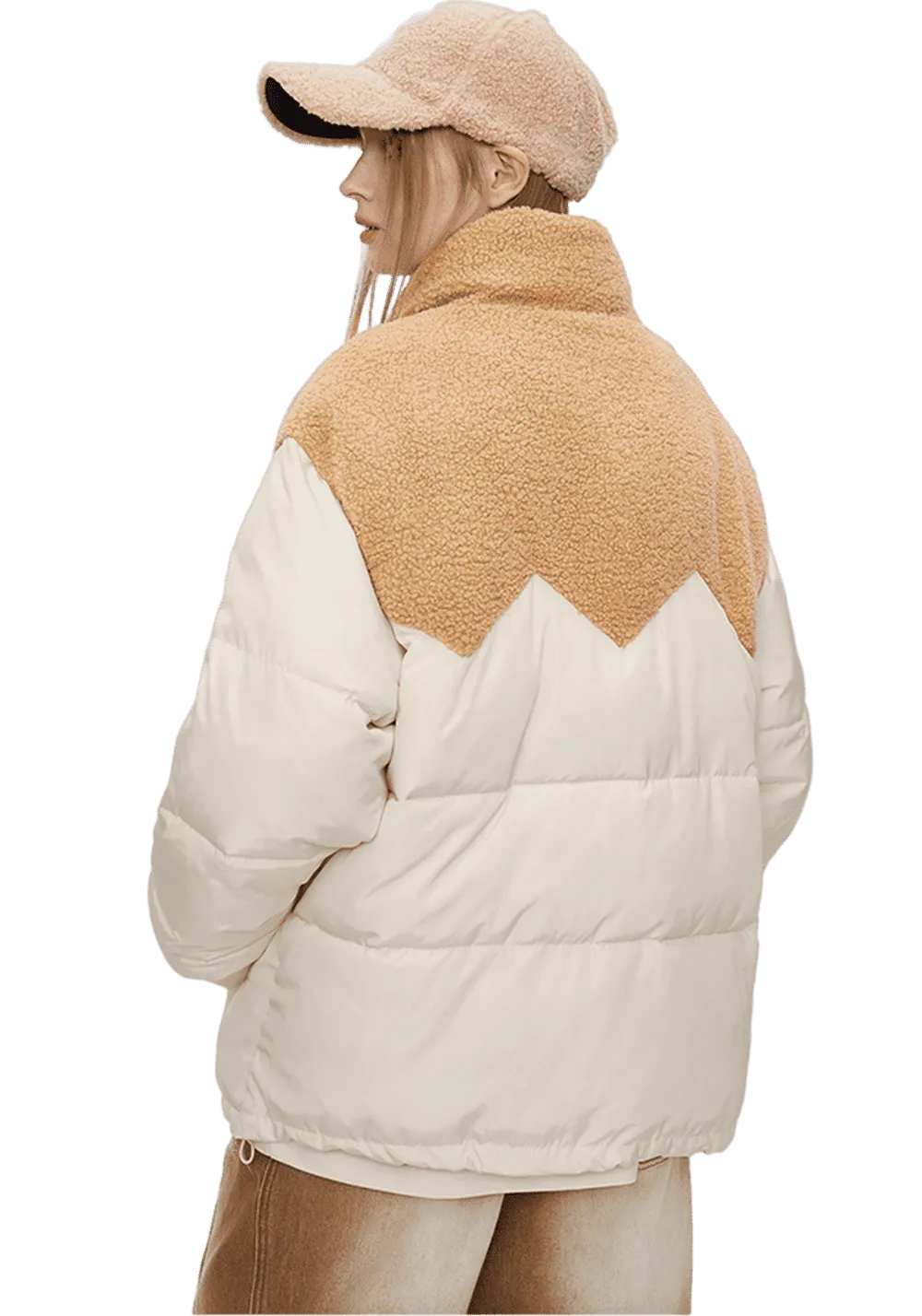 Eggshell Pattern Patchwork Jacket