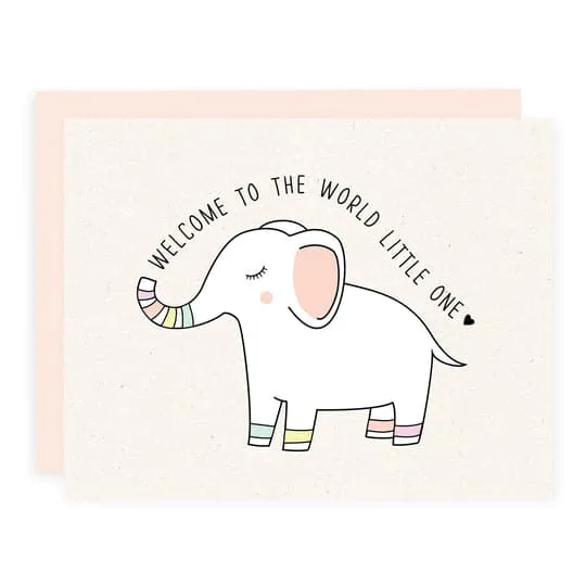 Elephant Welcome to the World | Greeting Card