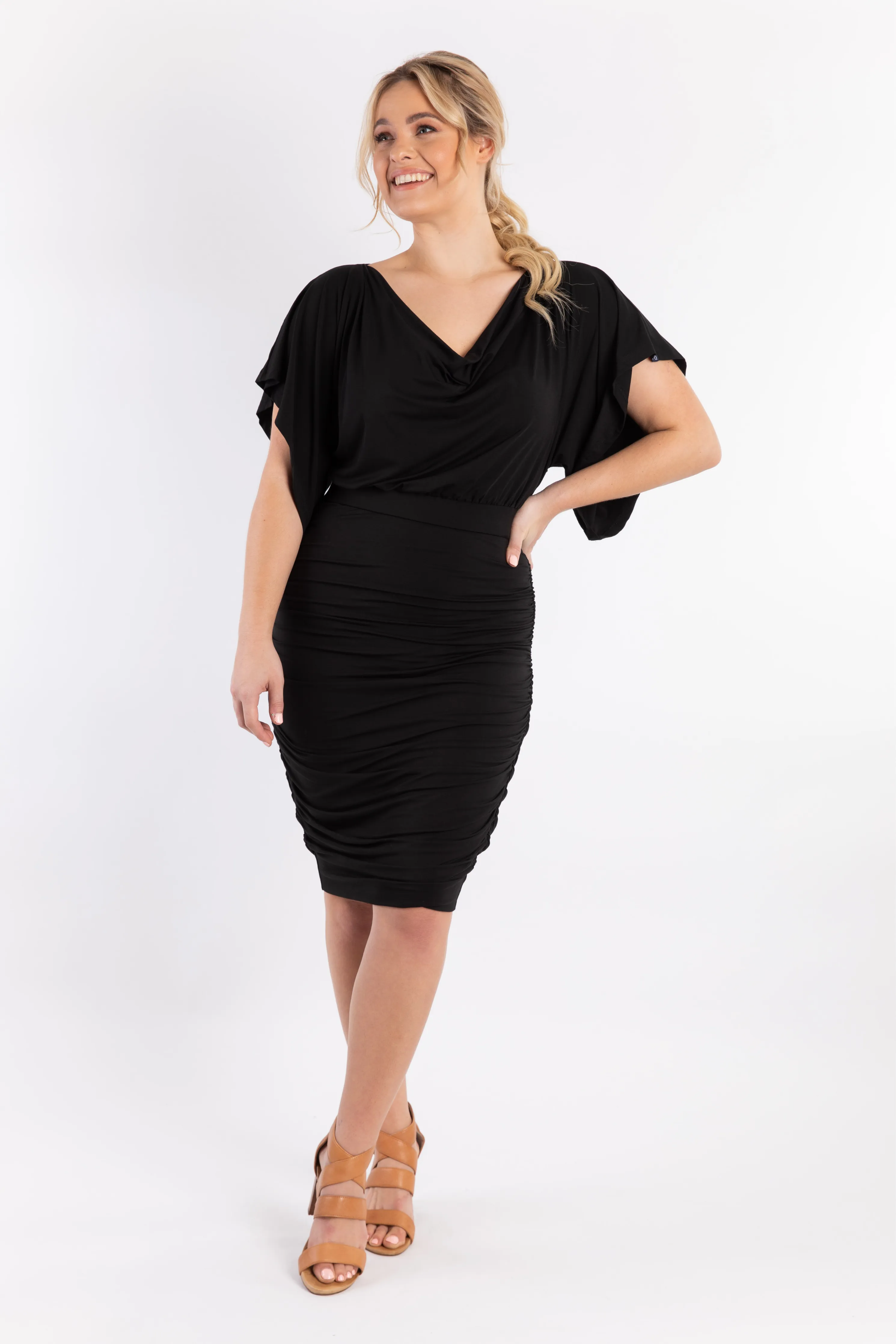 FINAL SALE Billow Dress in Black