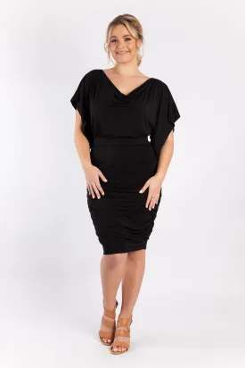 FINAL SALE Billow Dress in Black