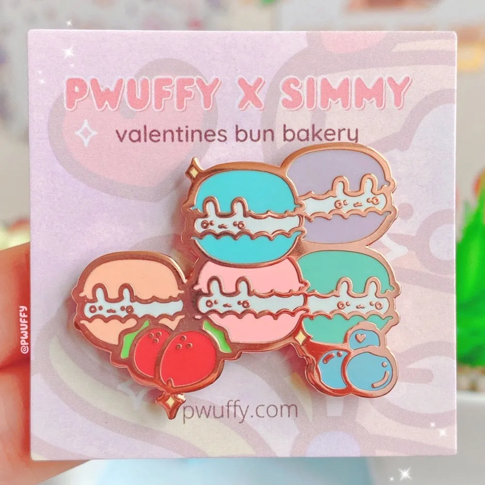 Fruit Macabuns Bunny Bakery Enamel Pin