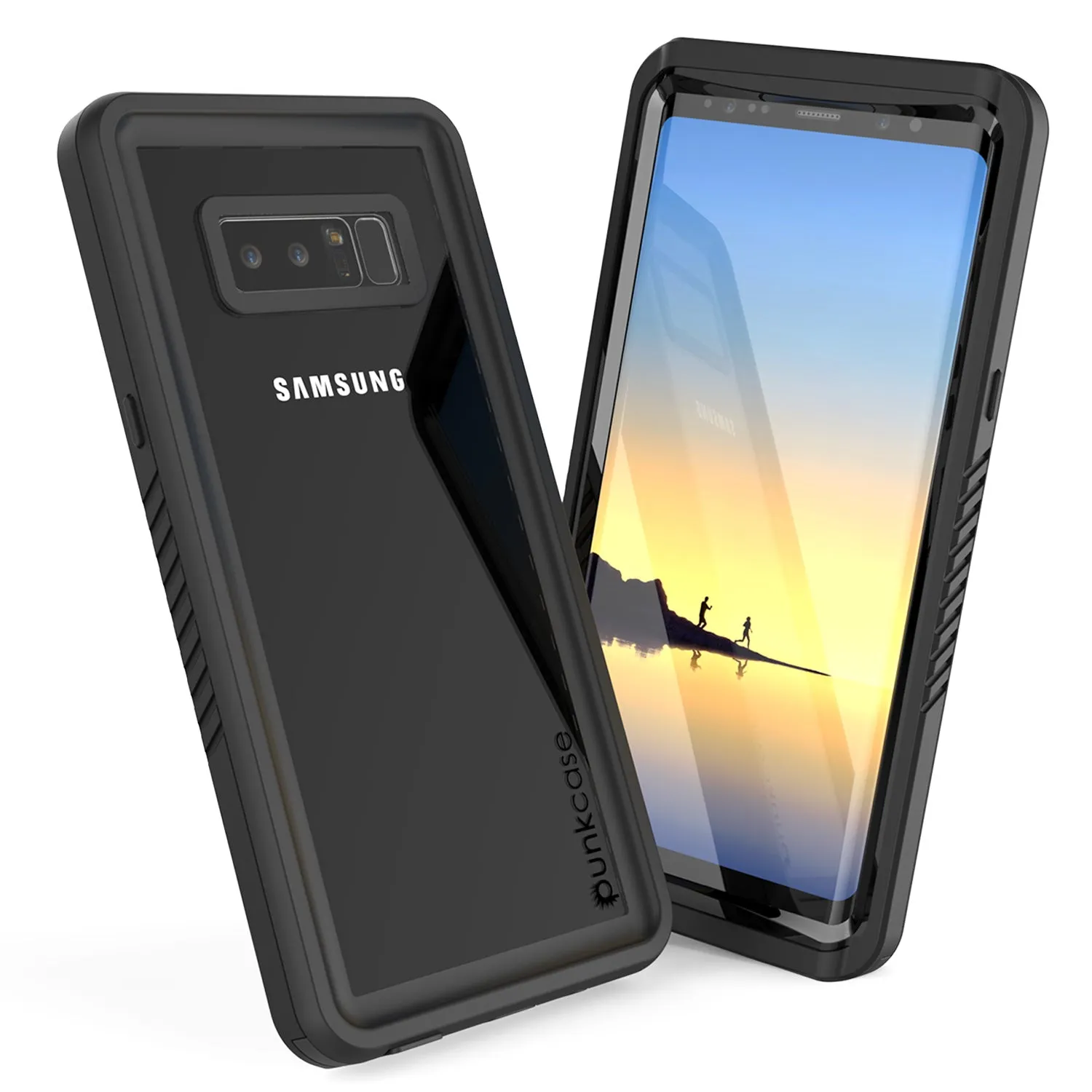 Galaxy Note 8 Anti-Shock Screen Protector Slim-Fit Case [Black]