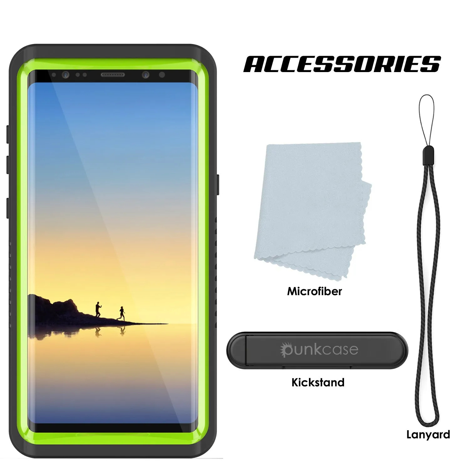 Galaxy Note 8 Anti-Shock Screen Protector Slim-Fit Case [Light Green]