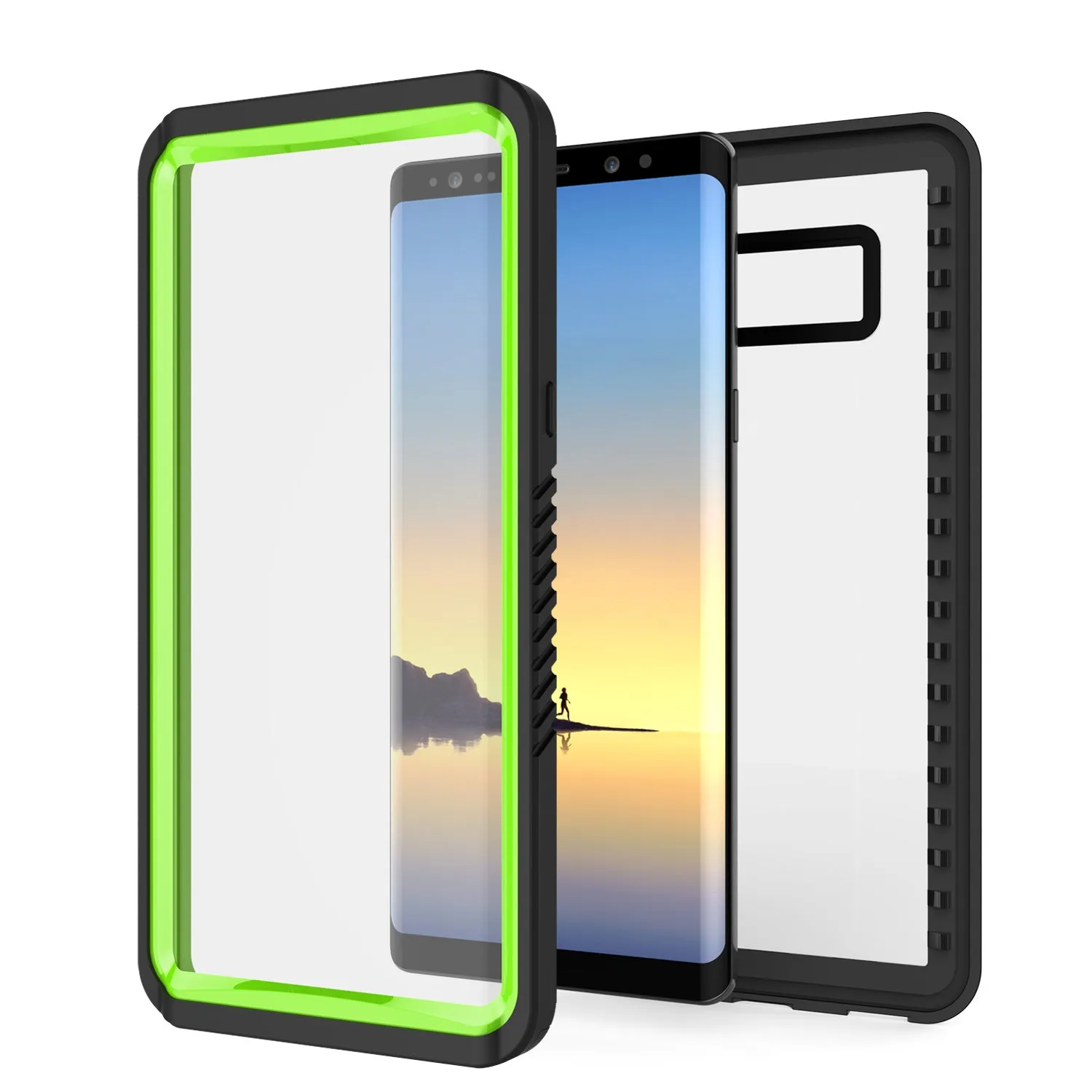 Galaxy Note 8 Anti-Shock Screen Protector Slim-Fit Case [Light Green]