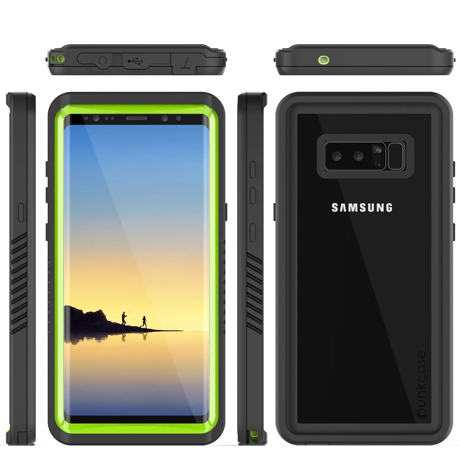 Galaxy Note 8 Anti-Shock Screen Protector Slim-Fit Case [Light Green]