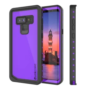 Galaxy Note 9 Waterproof Case, Punkcase Studstar Purple Series Thin Armor Cover