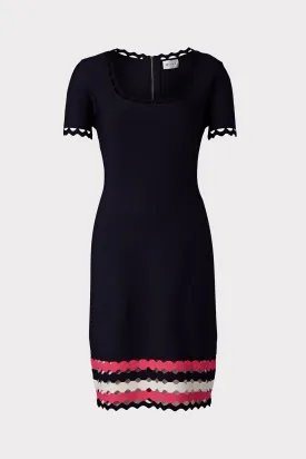 Geo Cut Out Fitted Dress