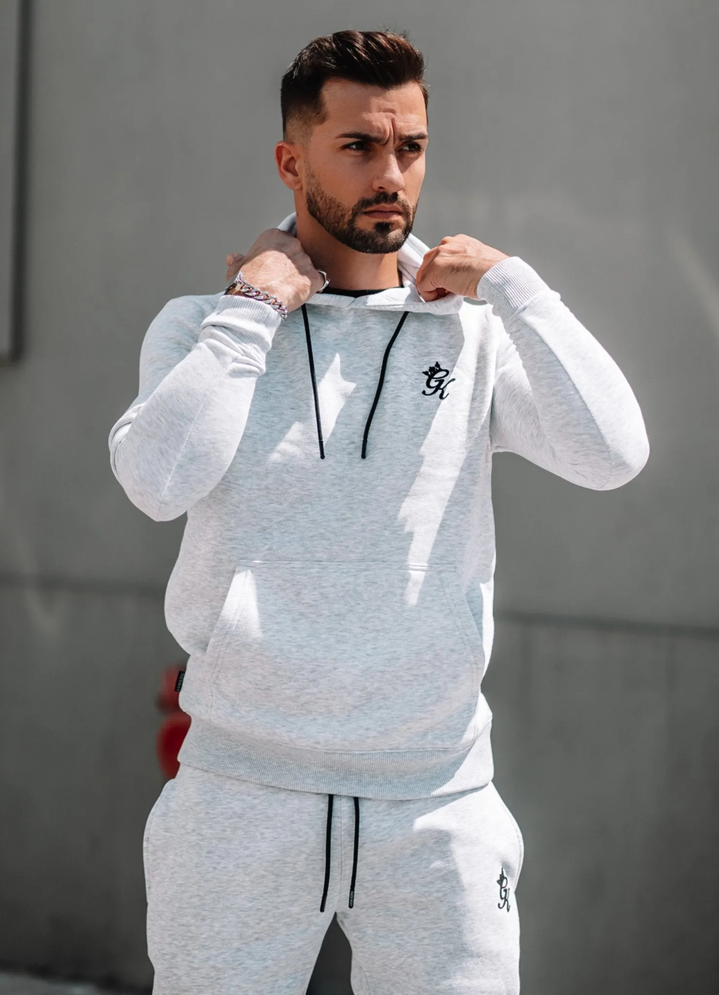 Gym King Basis Overhead Hoodie - Snow Marl