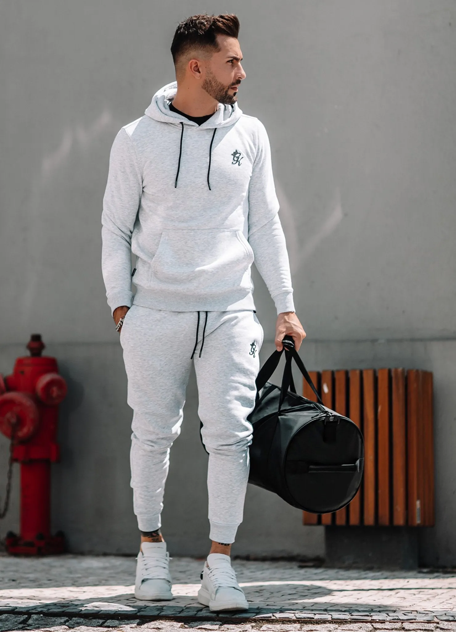 Gym King Basis Overhead Hoodie - Snow Marl