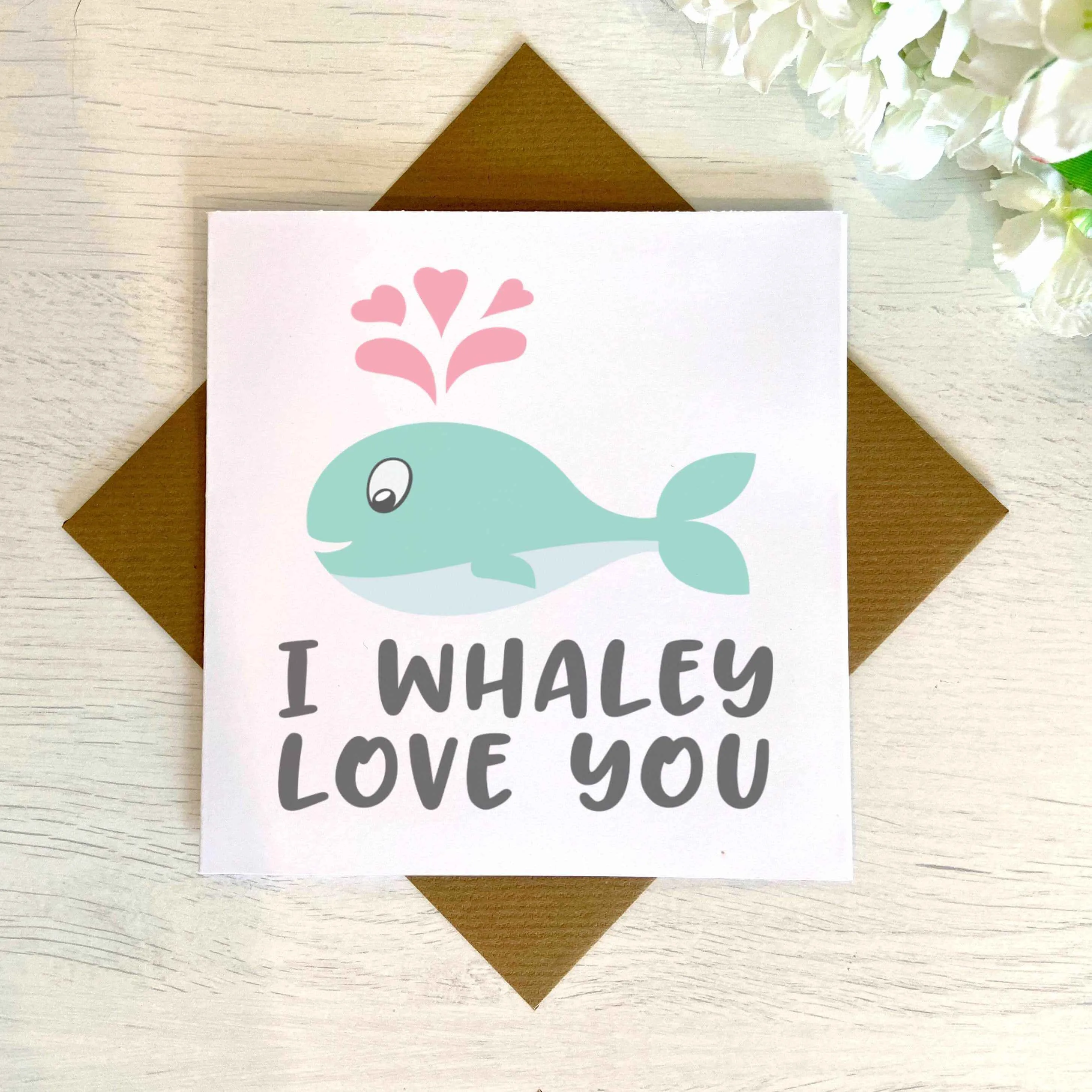 I Whaley Love You Greetings Card