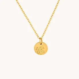 January Snowdrop Gold Birthflower Necklace W.