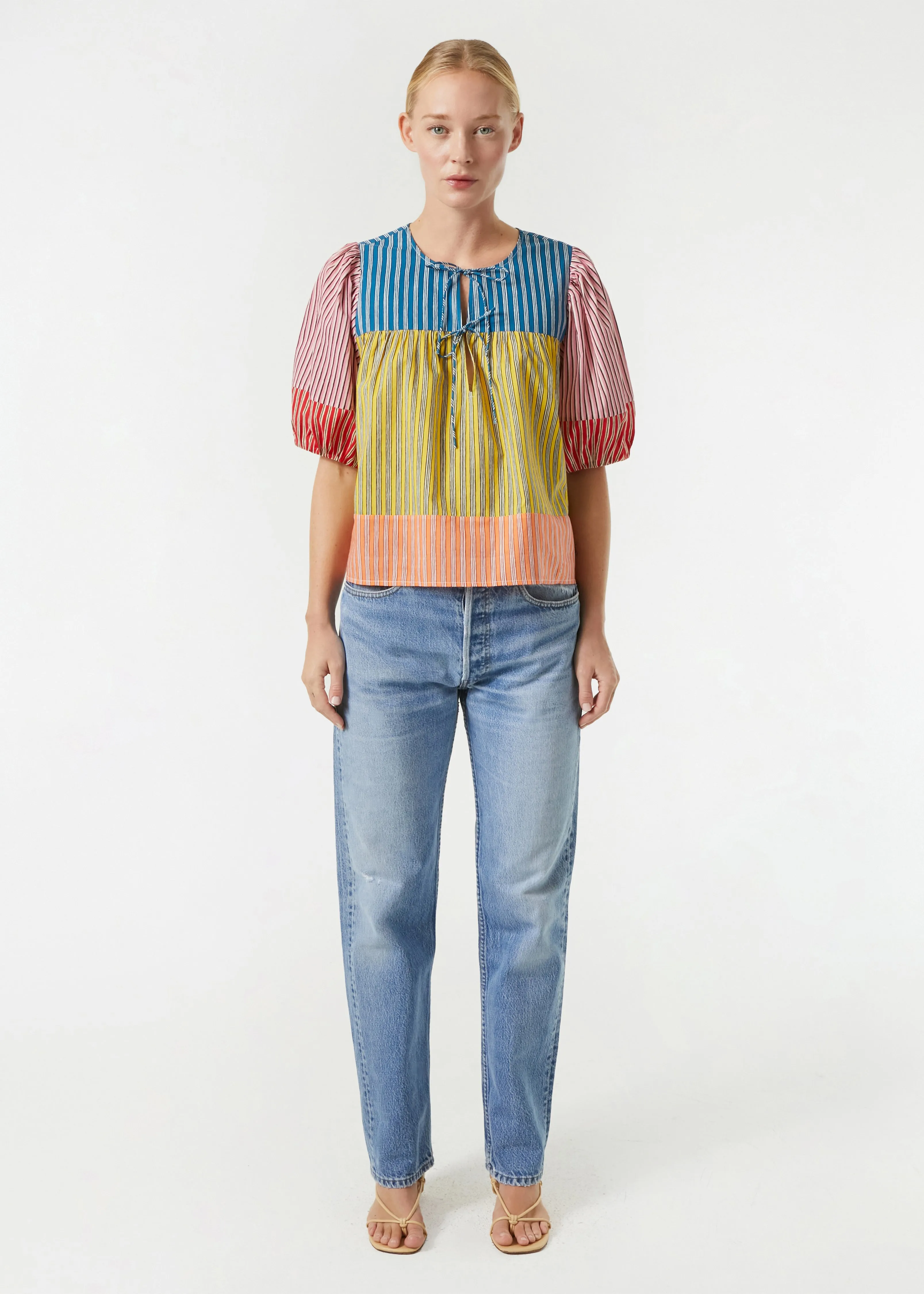 Javier Top | Multi Stripe Patchwork