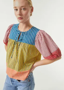 Javier Top | Multi Stripe Patchwork