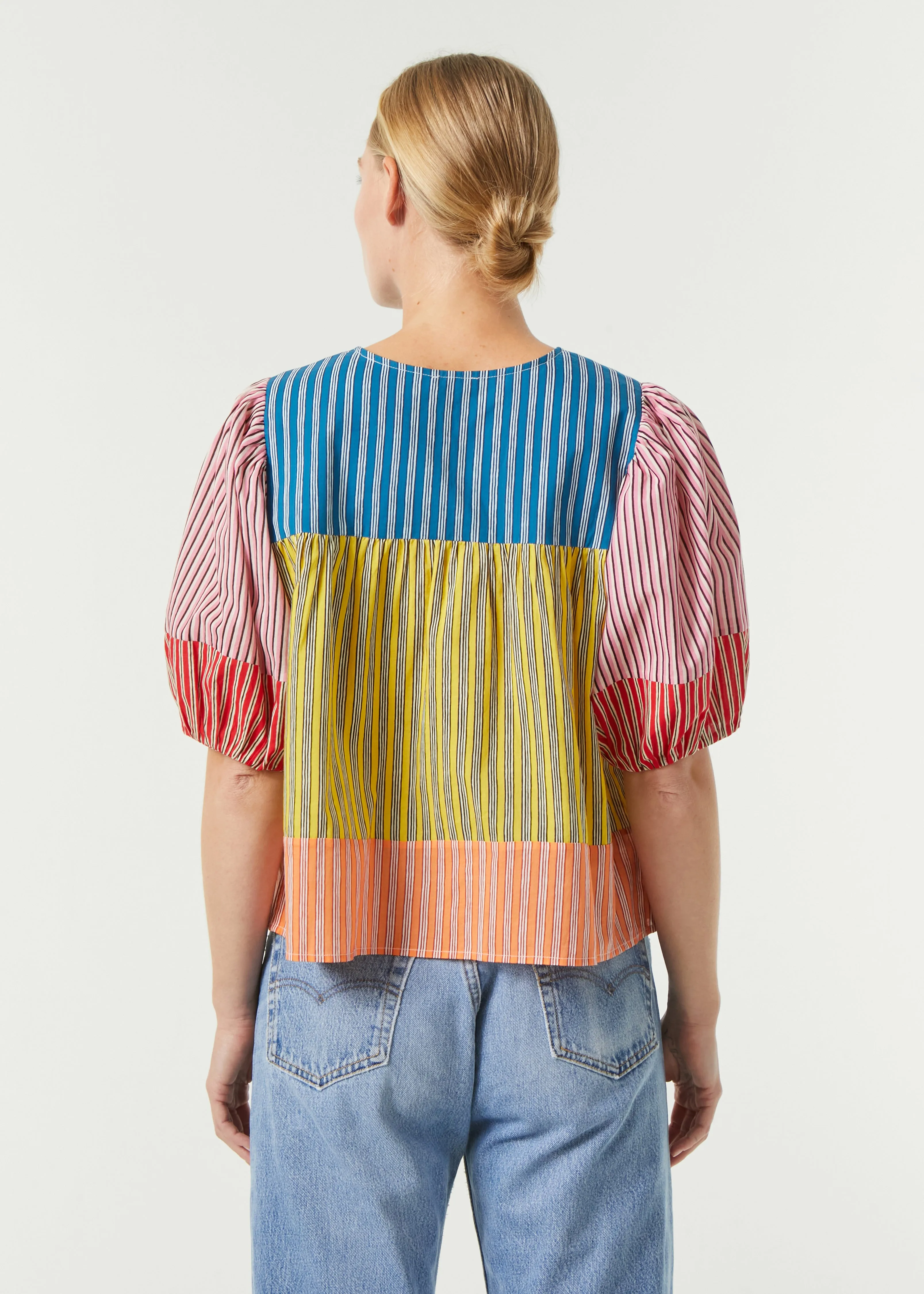 Javier Top | Multi Stripe Patchwork