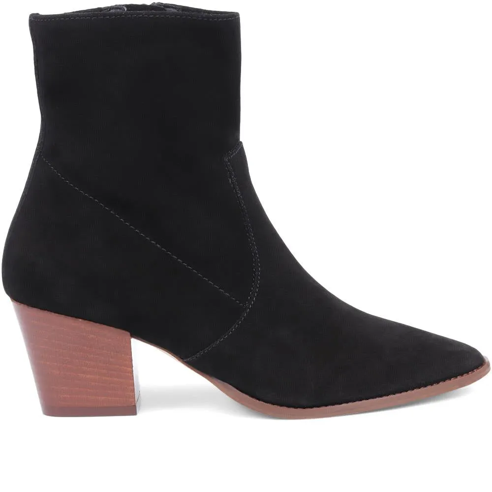 Kallie Suede Heeled Ankle Boots - KALLIE / 323 637