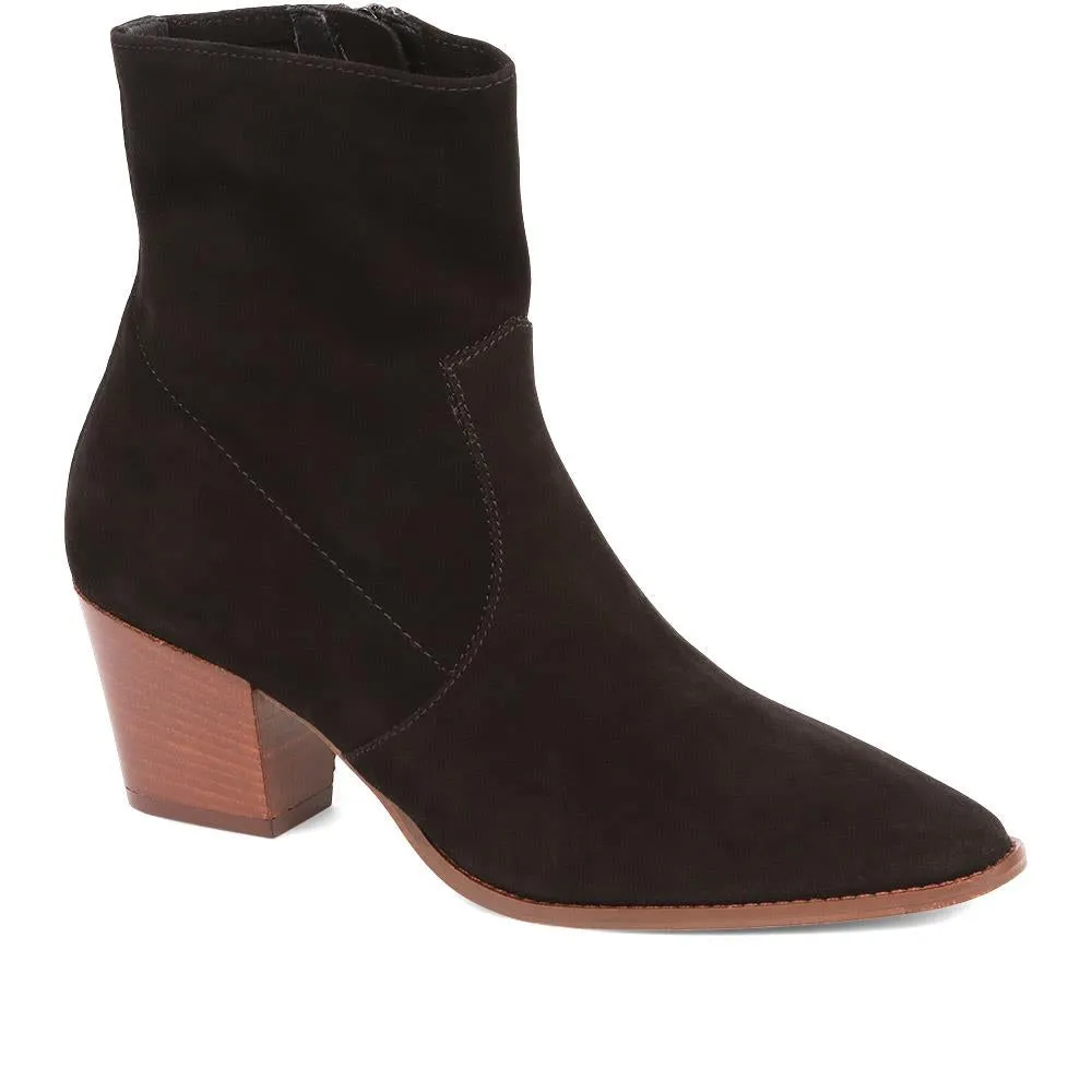 Kallie Suede Heeled Ankle Boots - KALLIE / 323 637