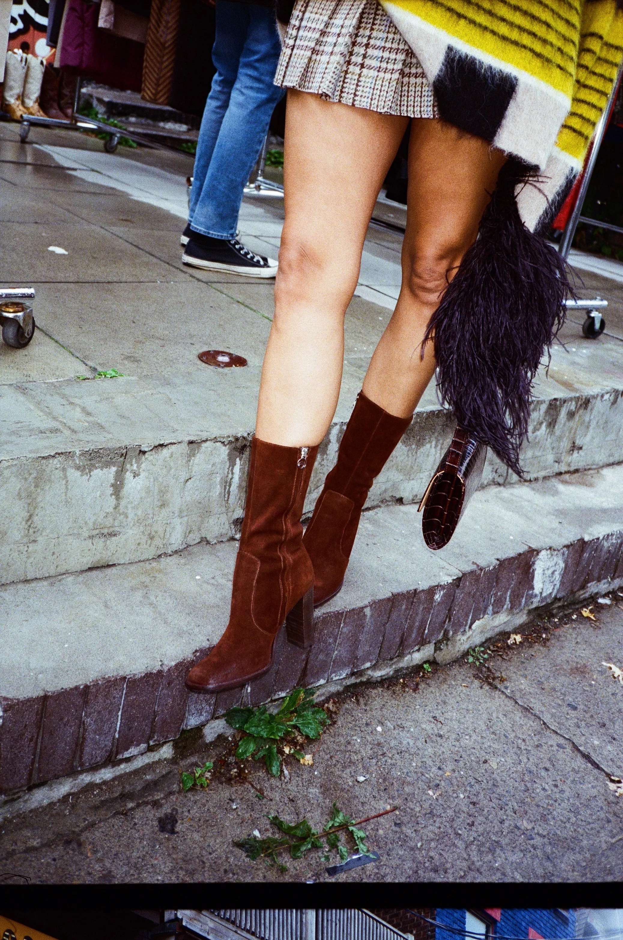 Lauryn Boot in Washed Brown Suede