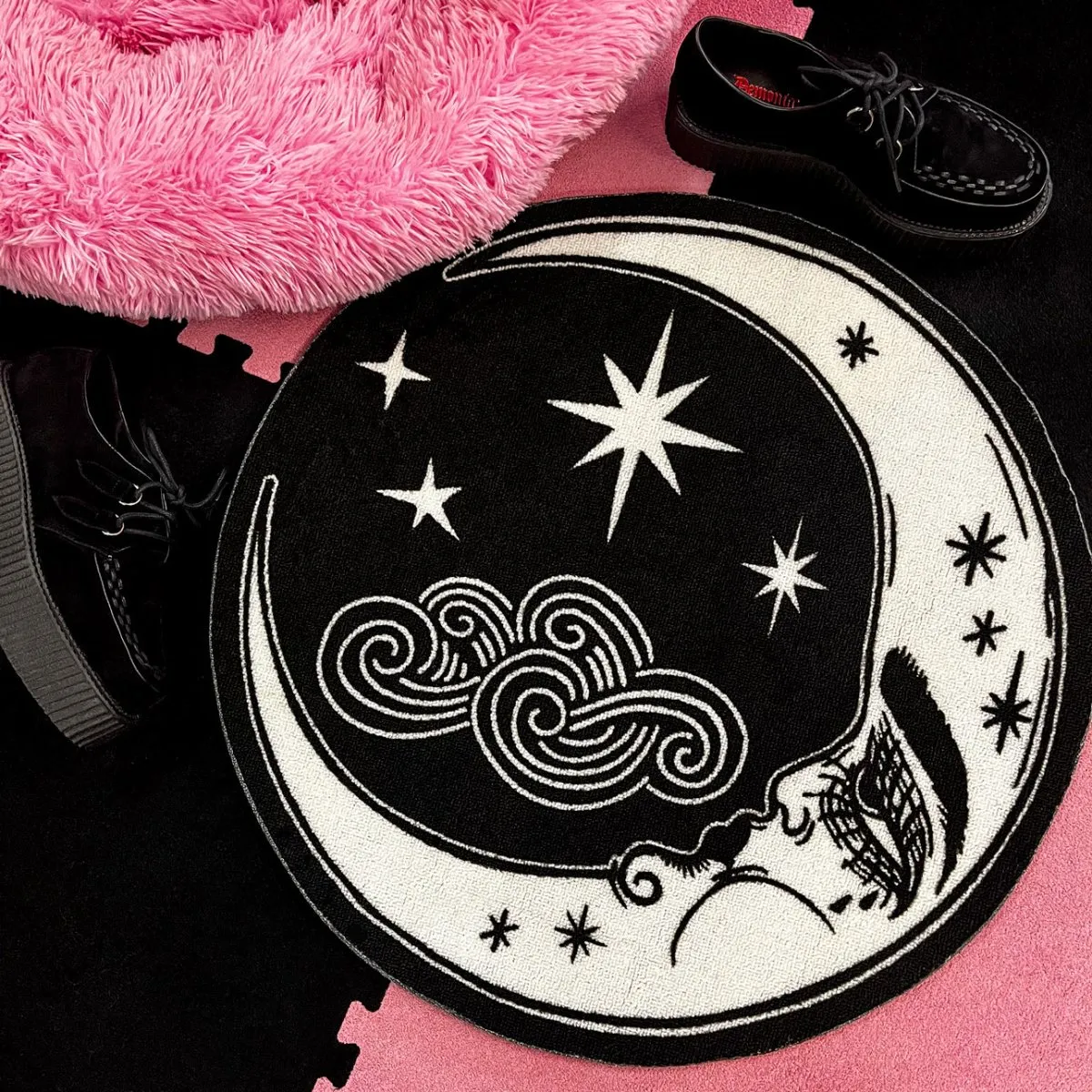 Loll3 Luna Mystical Moon Shaped Rug