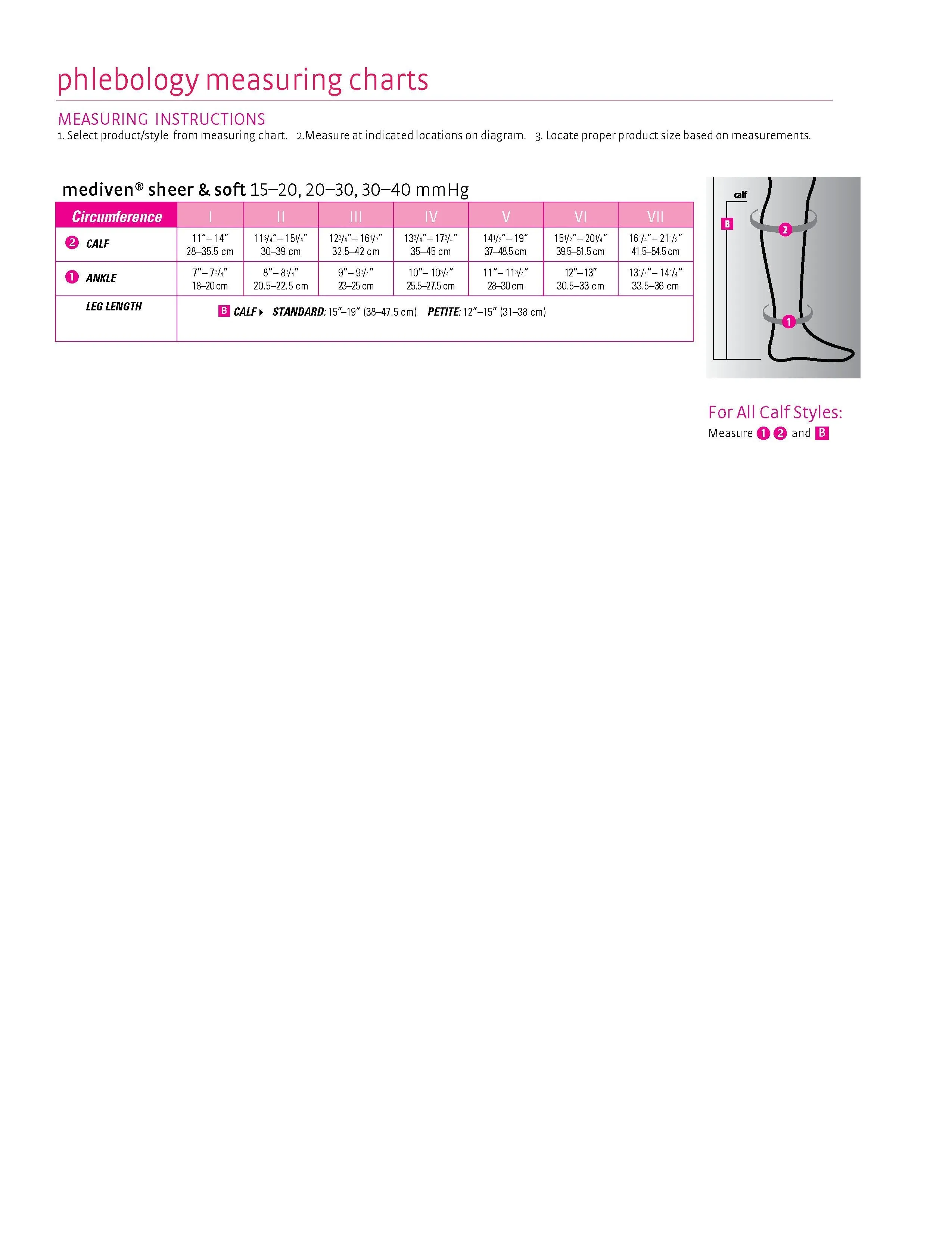 mediven sheer & soft, 30-40 mmHg, Calf High, Closed Toe