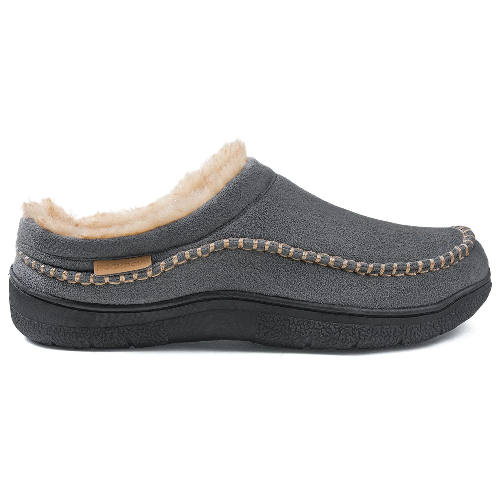 Men's Aiden Faux Wool Lined Microsuede Clog Slipper