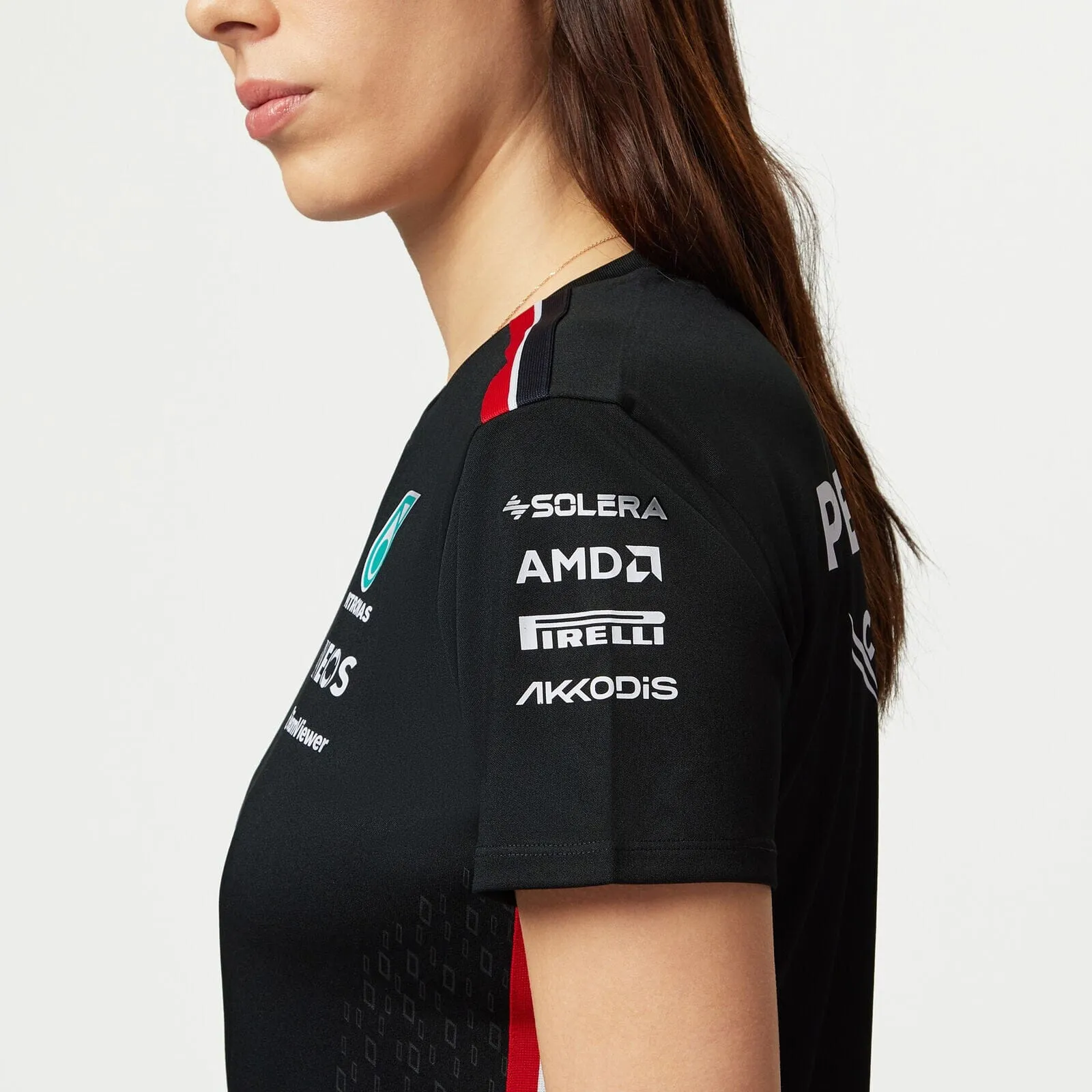 Mercedes AMG Petronas F1 2023 Women's Driver T-Shirt - Black/White