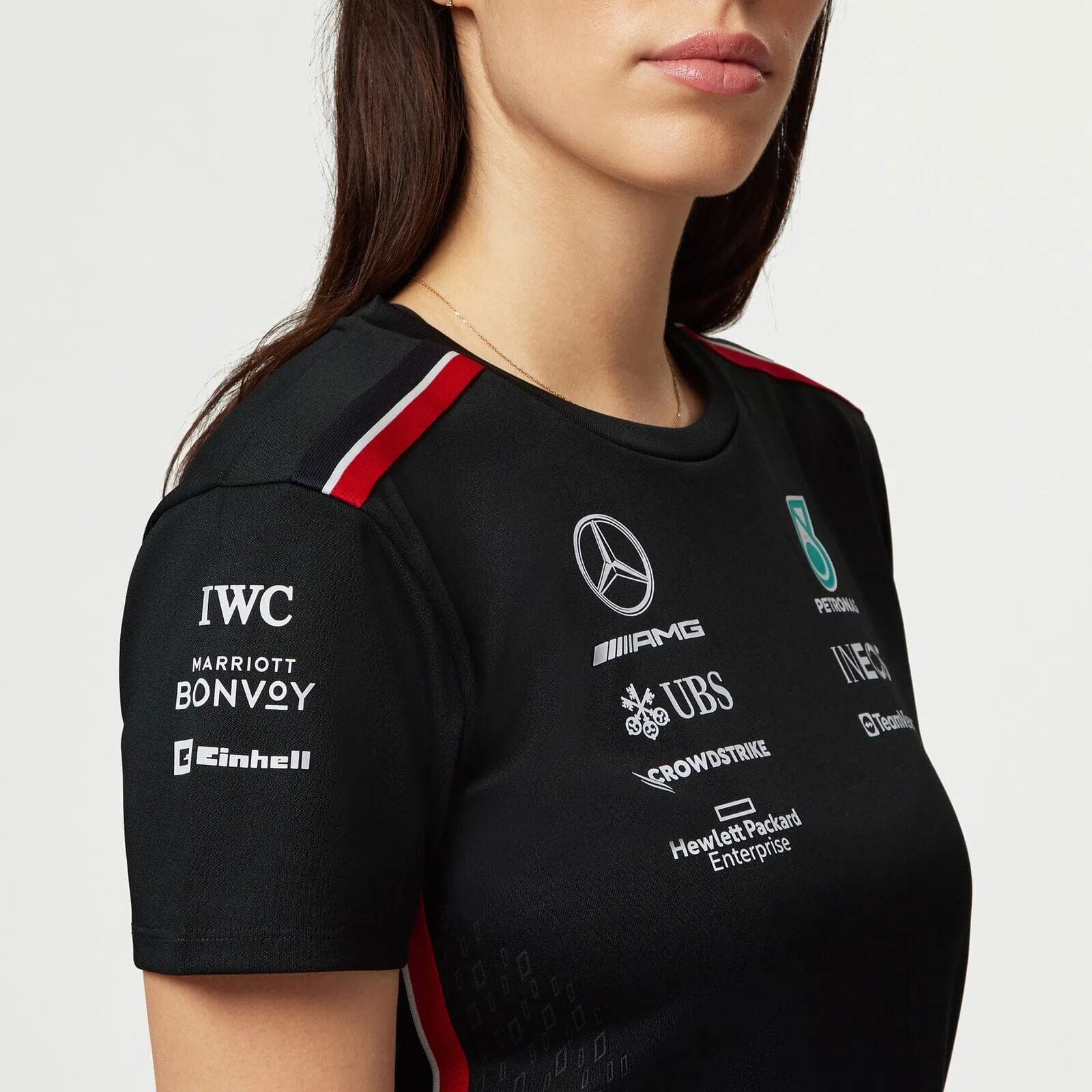 Mercedes AMG Petronas F1 2023 Women's Driver T-Shirt - Black/White