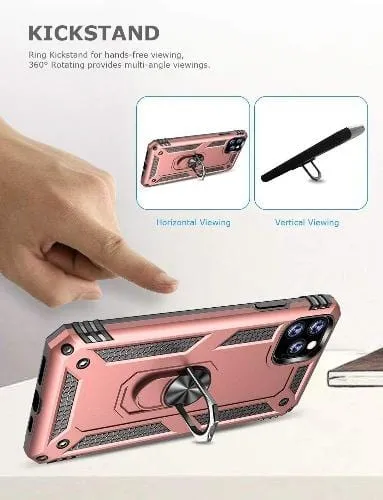 Military Kickstand Rose Gold Series Case - iPhone 11 Pro