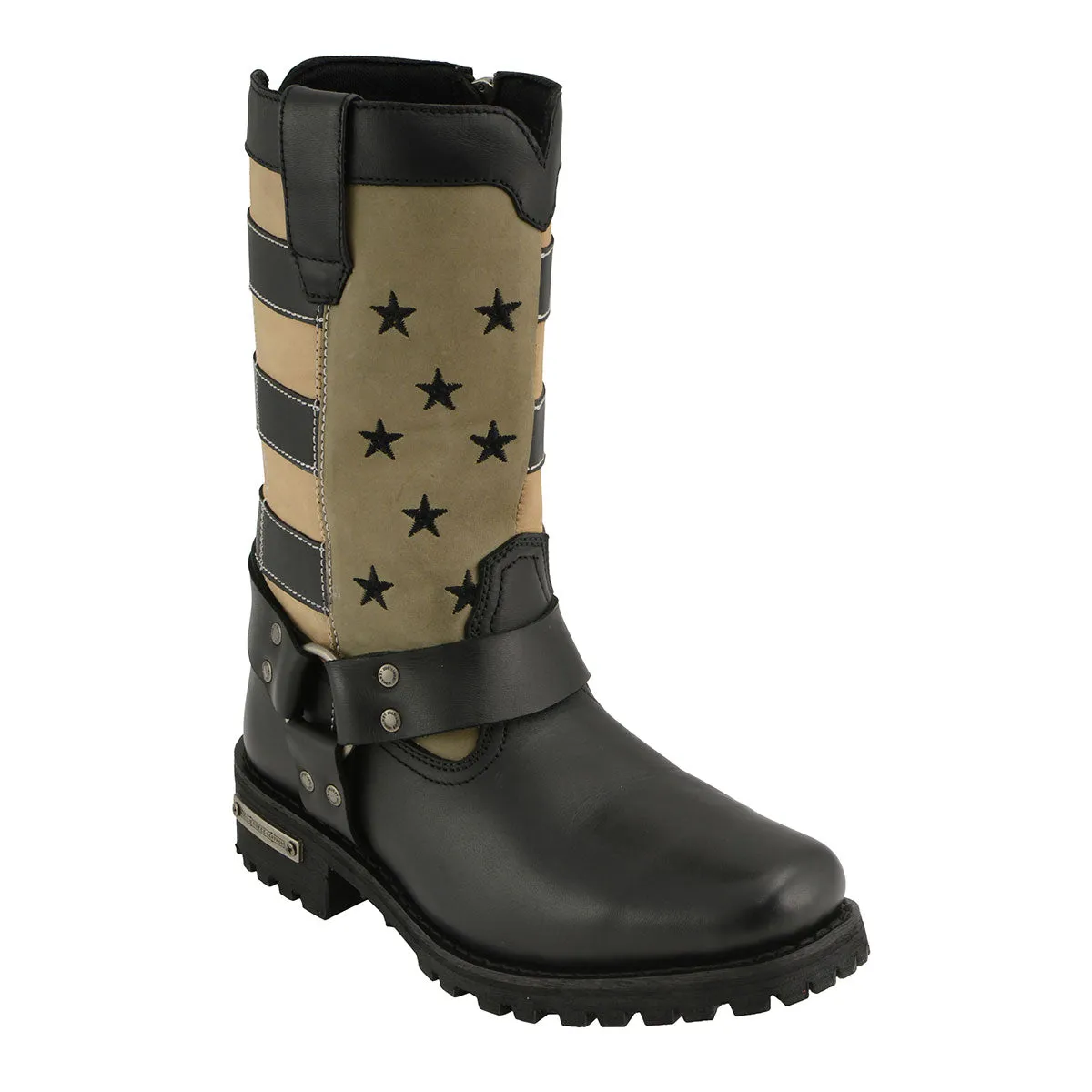 Milwaukee Leather MBL9363 Women’s Stars and Stripes Black with Tan