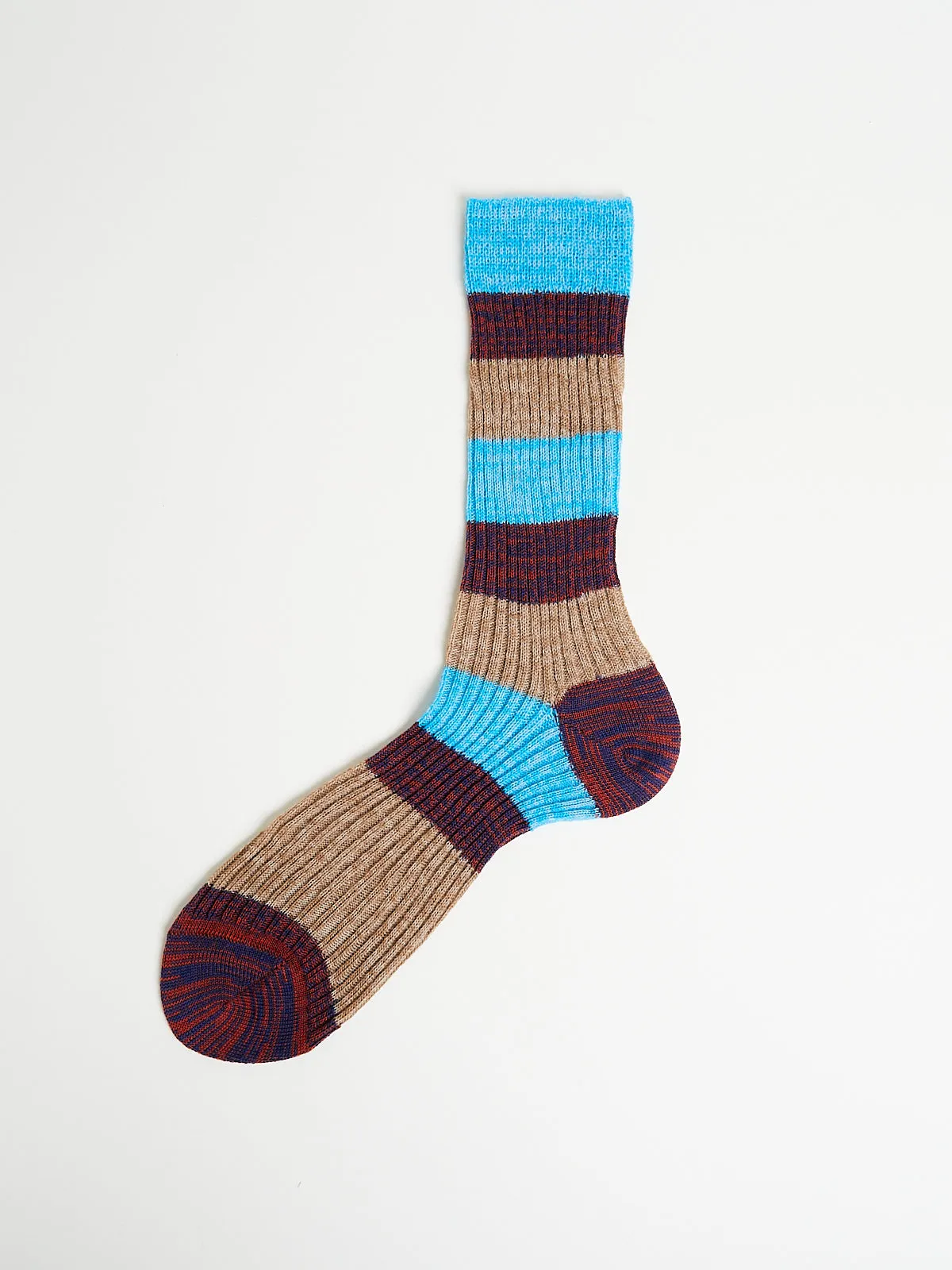 Multi Stripe Sock in Blue