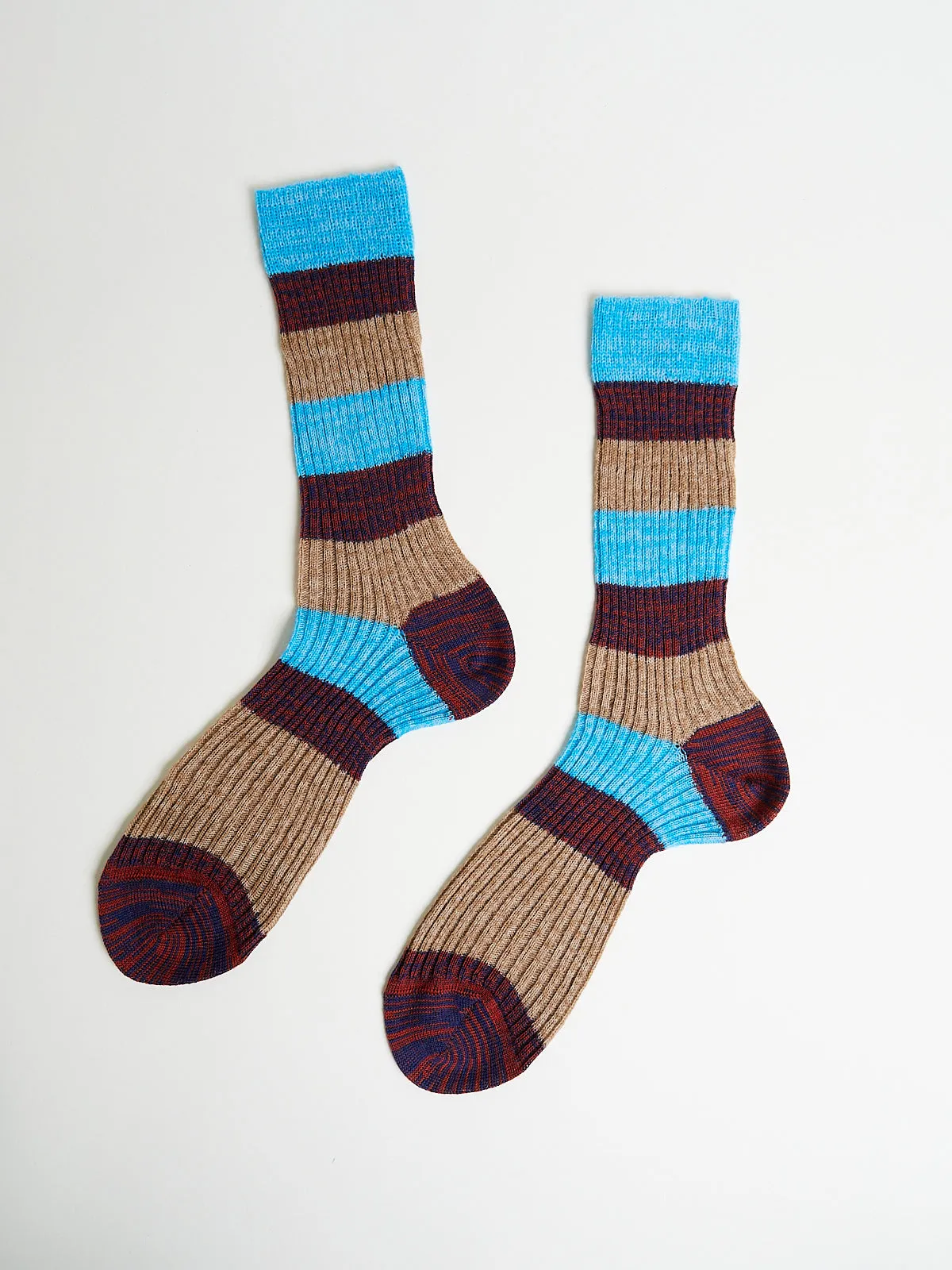 Multi Stripe Sock in Blue