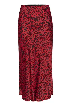 Part Two Laurina Printed Skirt in Red