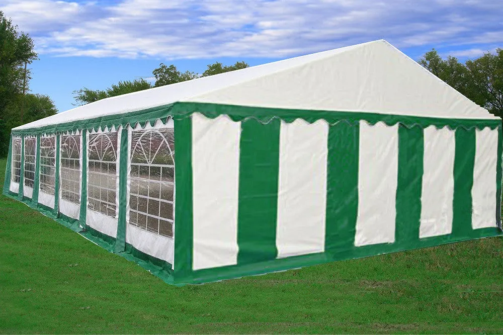 PE Party Tent 40'x20' - Blue, Green, Grey, Red