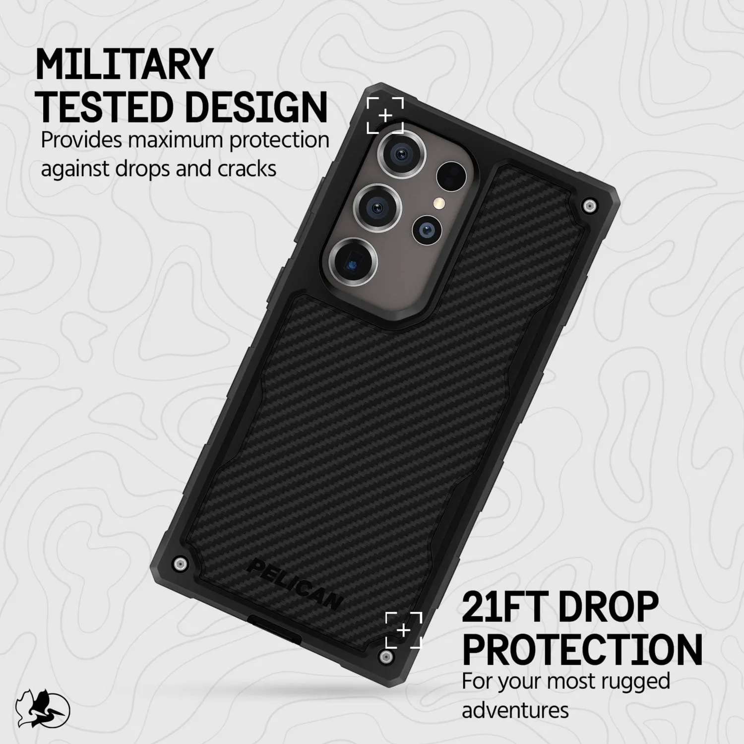 Pelican Samsung Galaxy S24 Ultra Case Shield Case Carbon Black