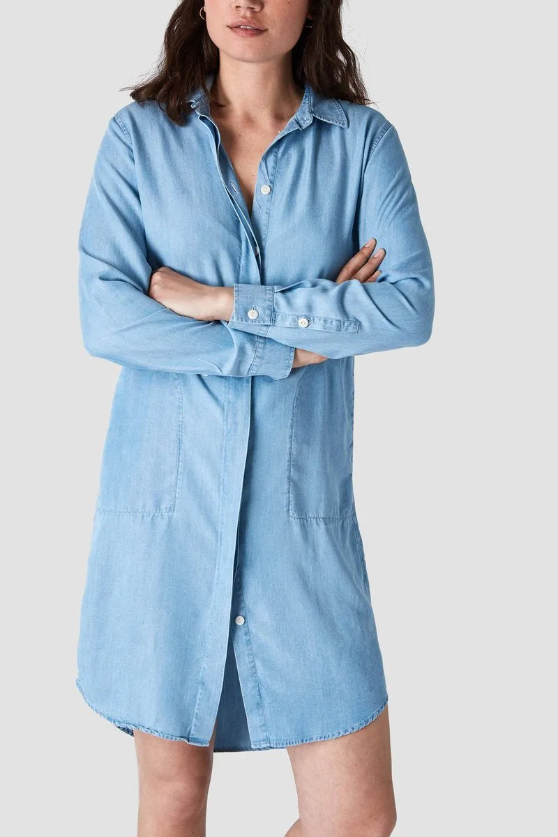 priscilla shirt dress blue